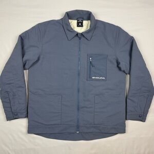 Endura Unisex Forty1Thirty Coach Jacket Sz Medium Grey Blue Quilt Lined C8